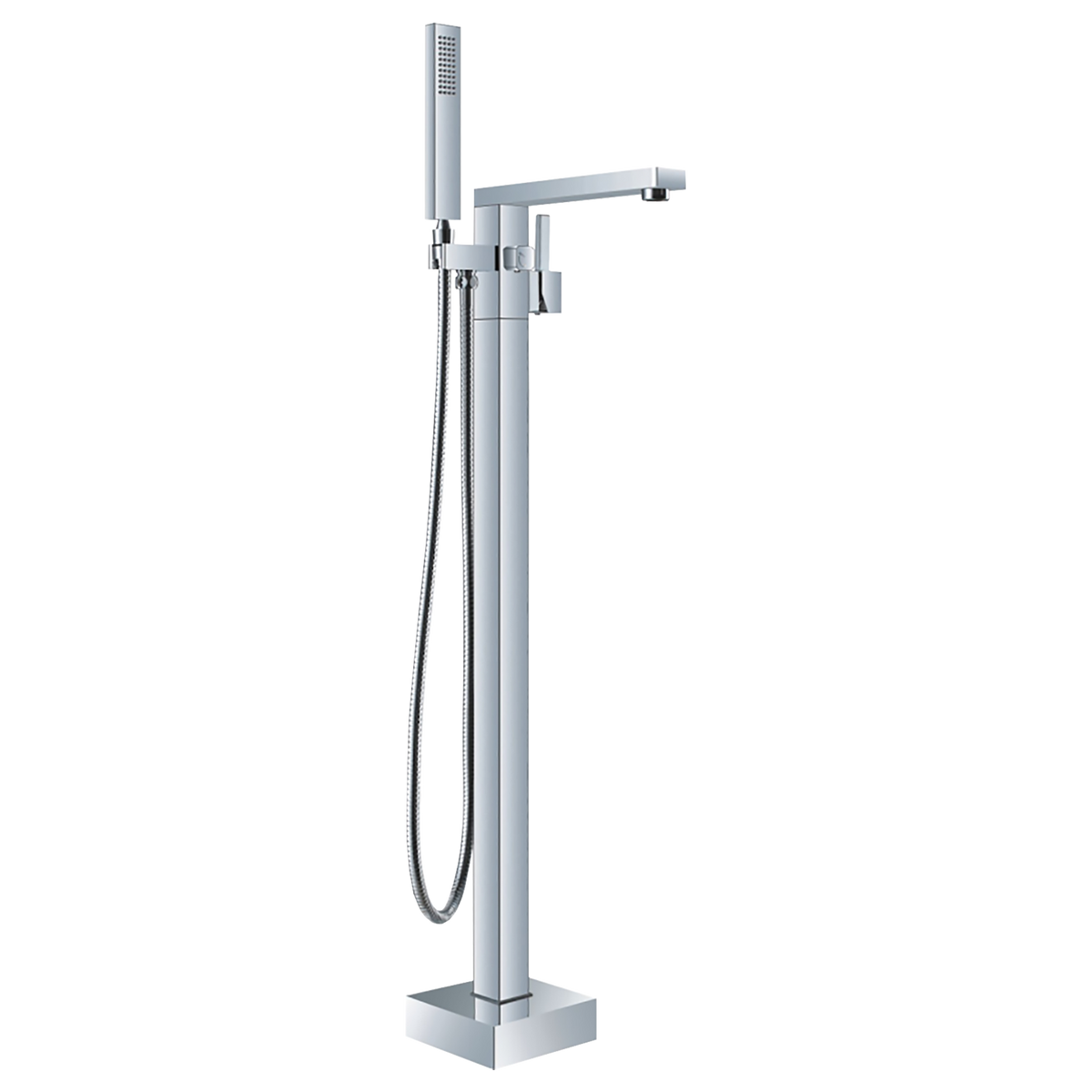 Floor Bath Mixer With Hand Held Shower Chrome