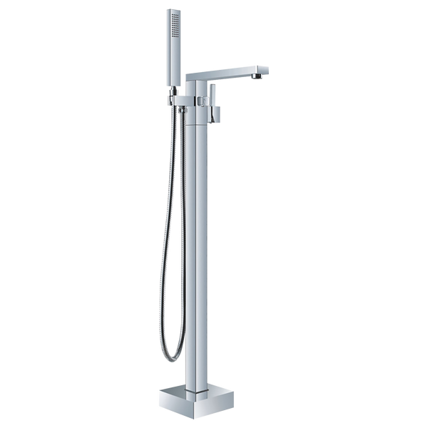 Floor Bath Mixer With Hand Held Shower Chrome