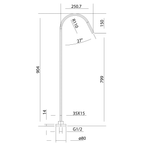 Floor Bath Outlet Matt Black