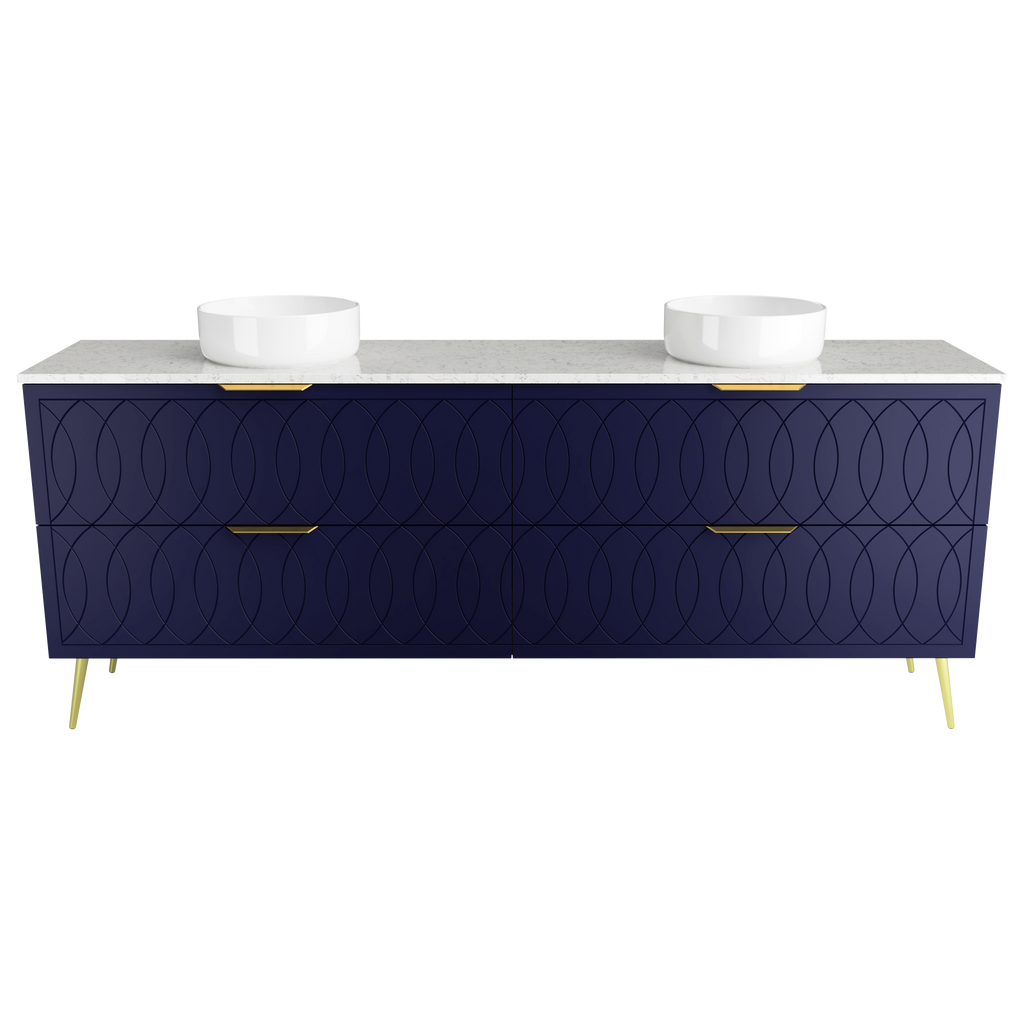 Vanity 2100 Legs Double WG Basins SilkSurface AC Top
