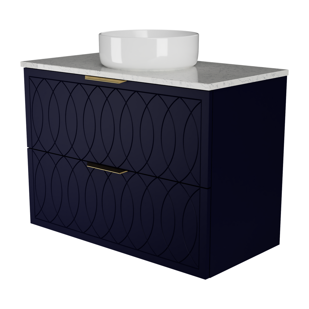 Vanity 900 Wall Hung Centre WG Basin SilkSurface AC Top