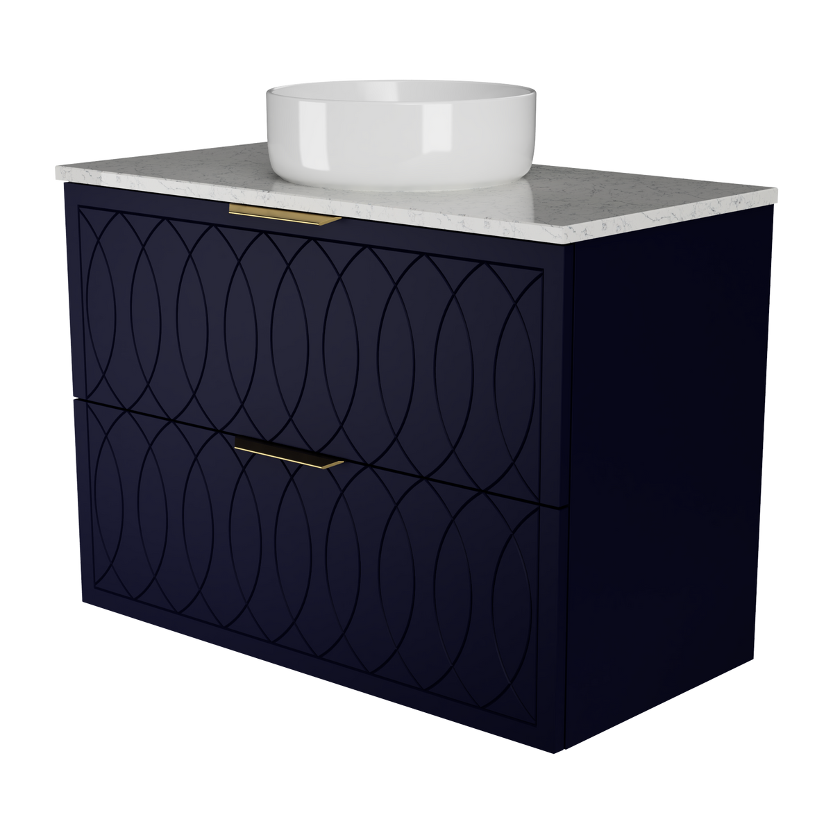 Vanity 900 Wall Hung Centre WG Basin SilkSurface AC Top