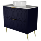 Vanity 900 Legs Centre WG Basin SilkSurface AC Top