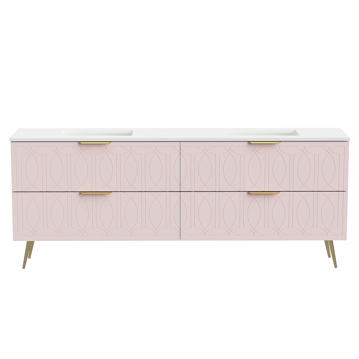 Vanity 2100 Legs Double WG Basins SilkSurface UC Top