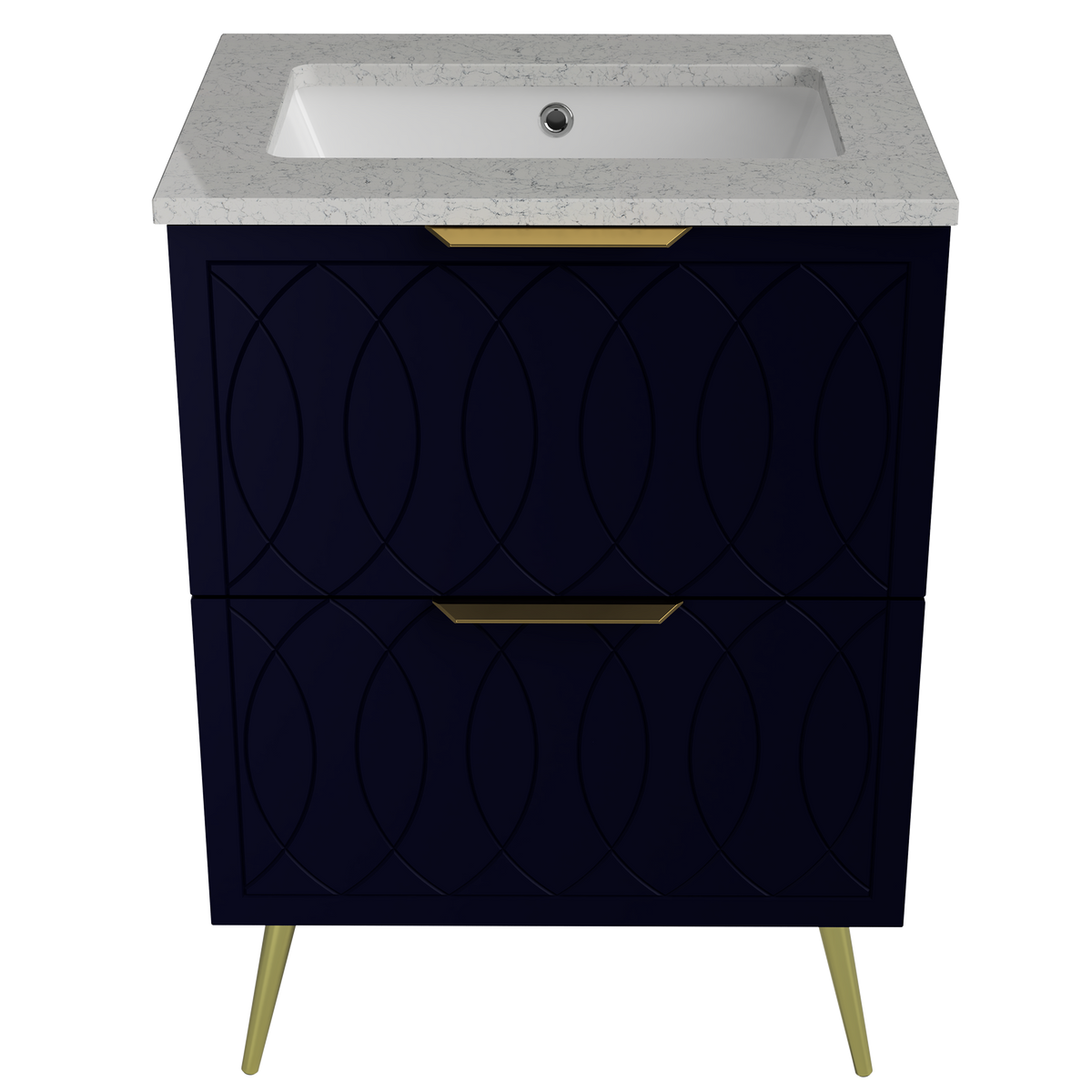 Vanity 600 Legs Centre WG Basin SilkSurface UC Top