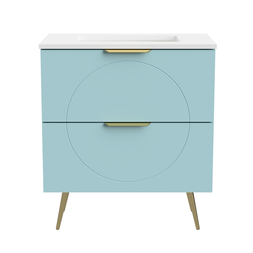 Vanity 750 Legs Centre WG Basin SilkSurface UC Top