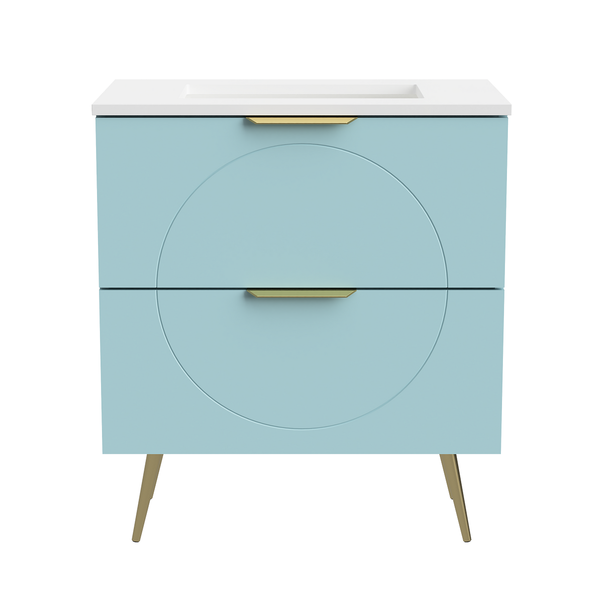 Vanity 750 Legs Centre WG Basin SilkSurface UC Top