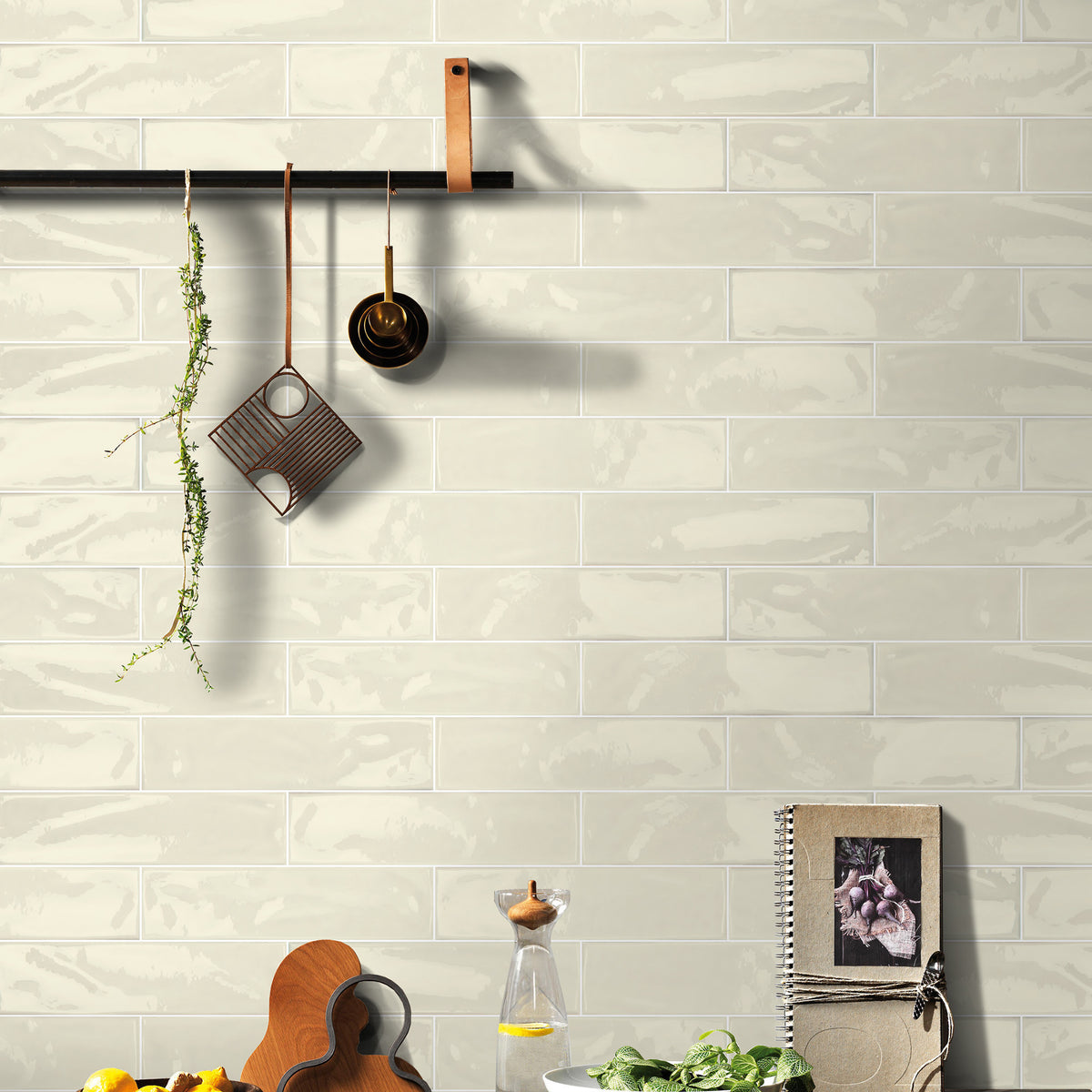 Alabaster Gloss Tile - lifestyle view