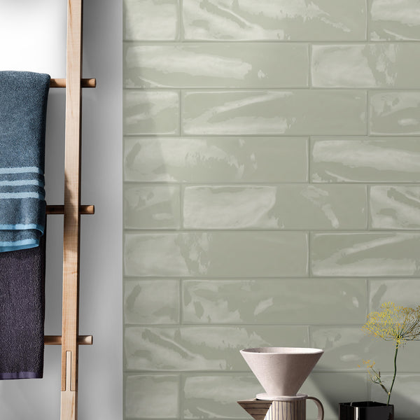 Sage Gloss Tile - lifestyle view