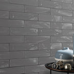 Steeple Grey Gloss Tile - lifestyle view