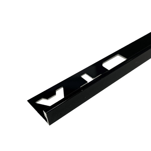 Spectrim L Aluminium Gloss Black 8 x 3000mm