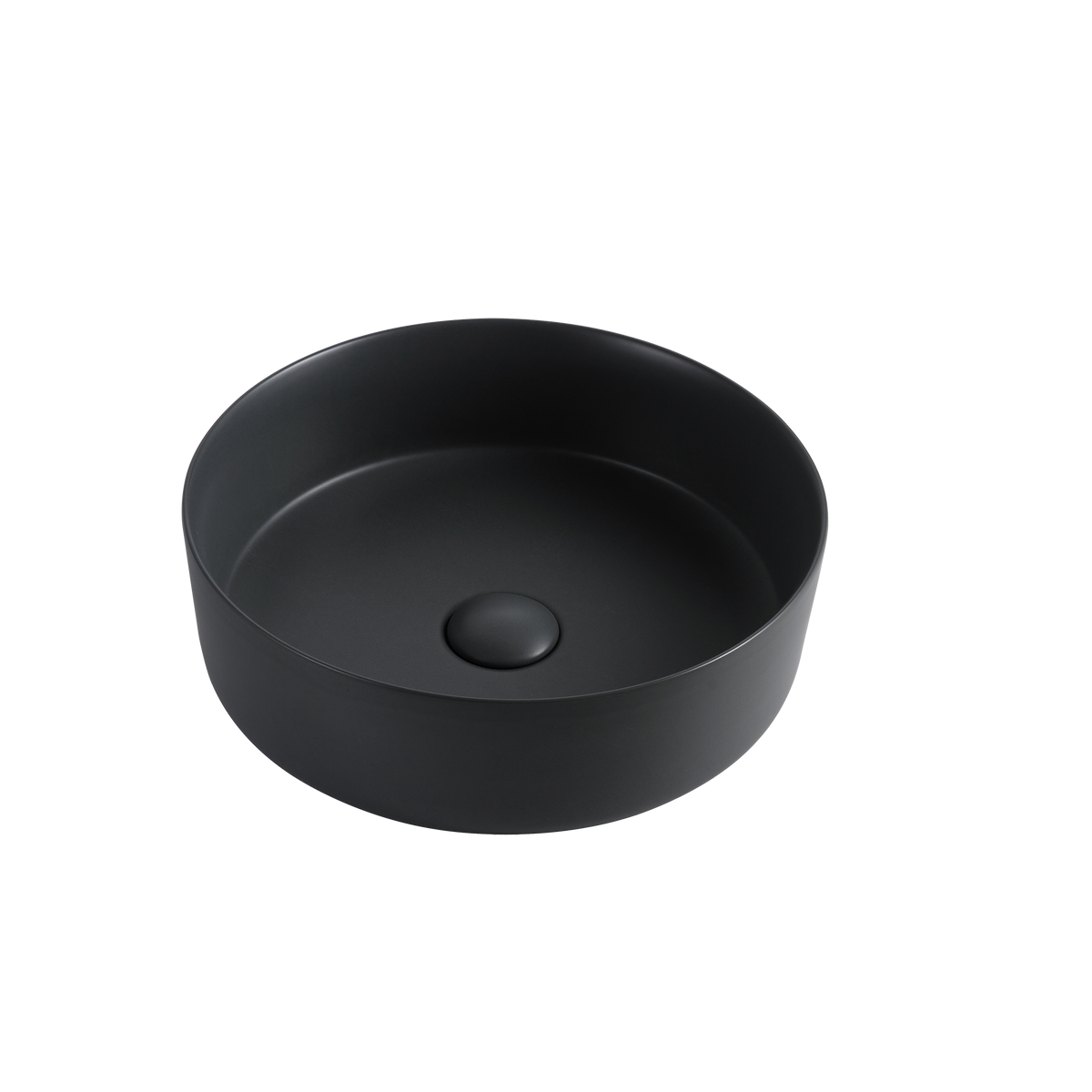 Round Vessel Basin NTH Ceramic 350 Matte Black