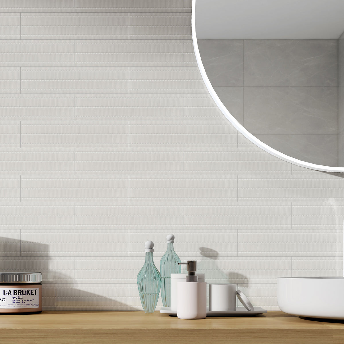 Ecru Matt Tile - lifestyle view