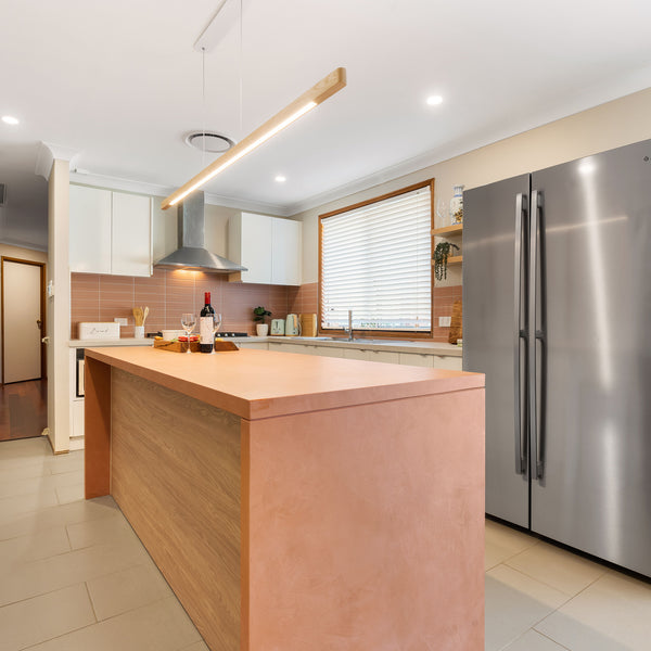Coral Matt Tile - lifestyle view