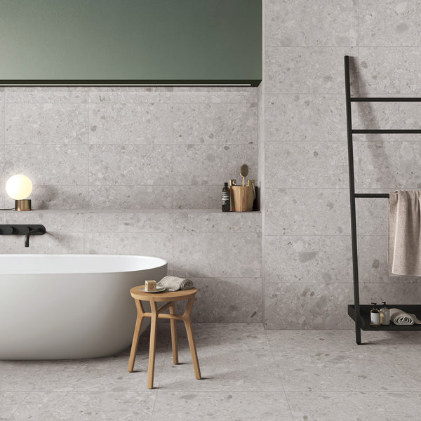 Ceppo Grey Microtec Textured Tile - lifestyle view
