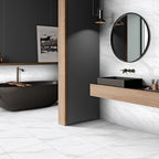 Carrara White Matt Tile - lifestyle view