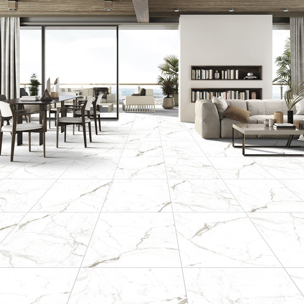 Calacatta White Matt Tile - lifestyle view