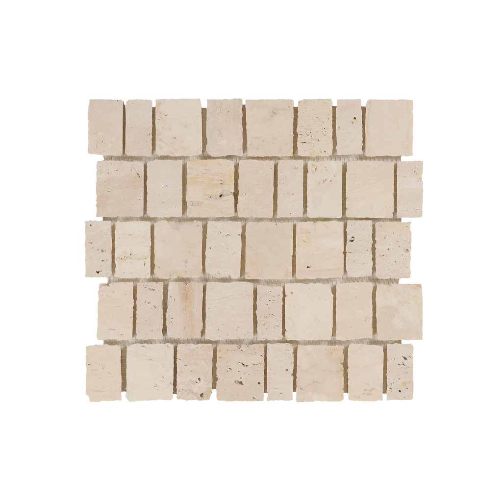 Natural Travertine Appia Honed Mosaic