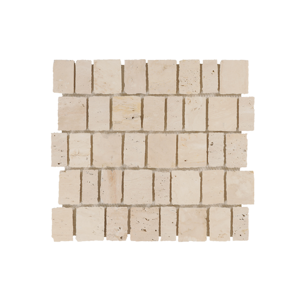 Natural Travertine Appia Honed Mosaic