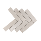 Natural Travertine Grey Herringbone Honed Mosaic