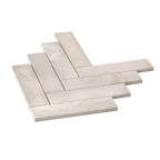 Natural Travertine Grey Herringbone Honed Mosaic