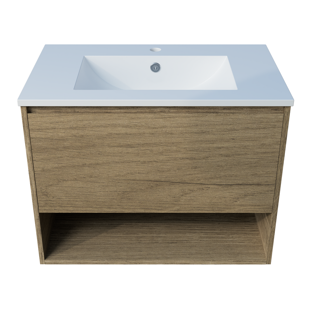 Vanity 750 Wall Hung Centre Bowl Alpha Top