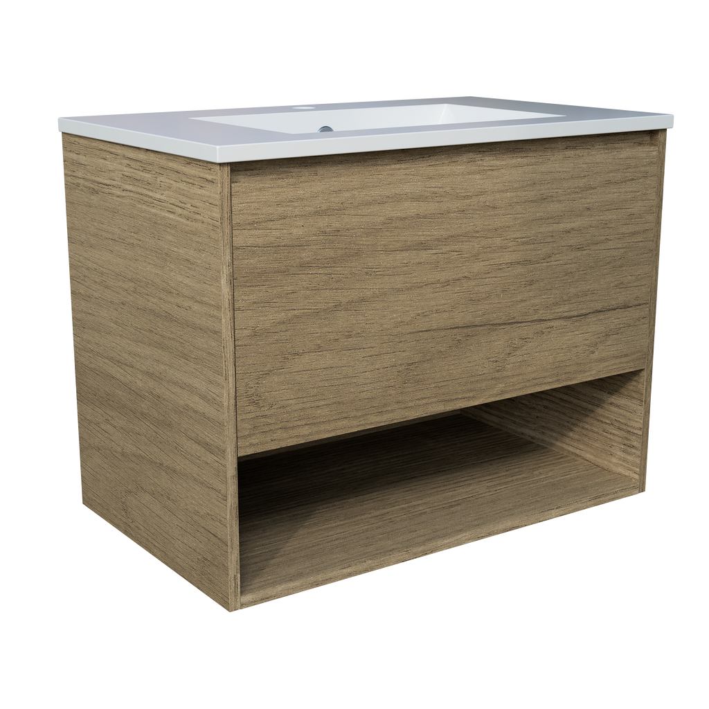 Vanity 750 Wall Hung Centre Bowl Alpha Top