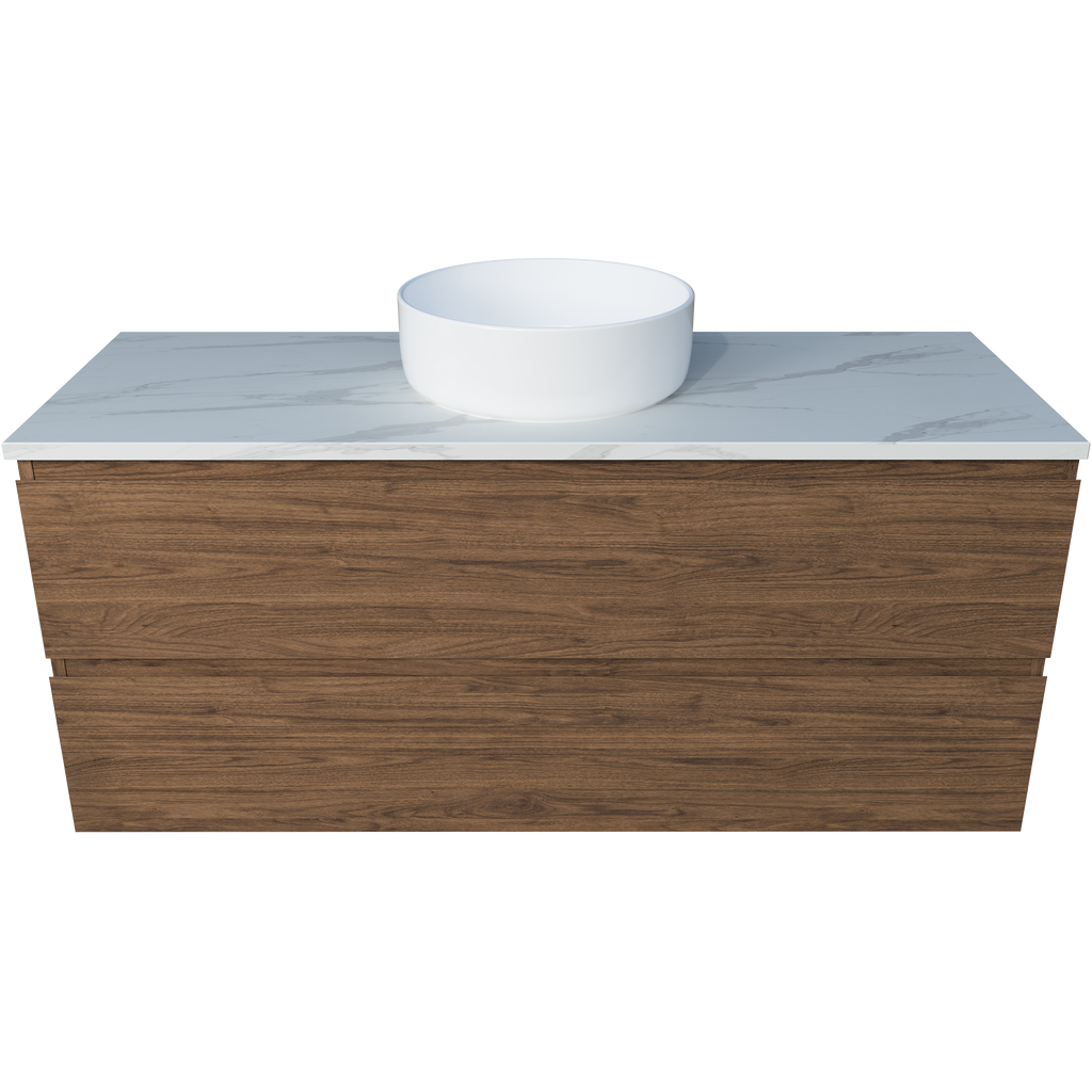 Vanity 1200 Wall Hung Centre WG Basin SilkSurface AC Top