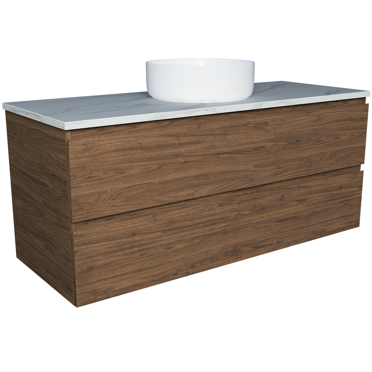 Vanity 1200 Wall Hung Centre WG Basin SilkSurface AC Top