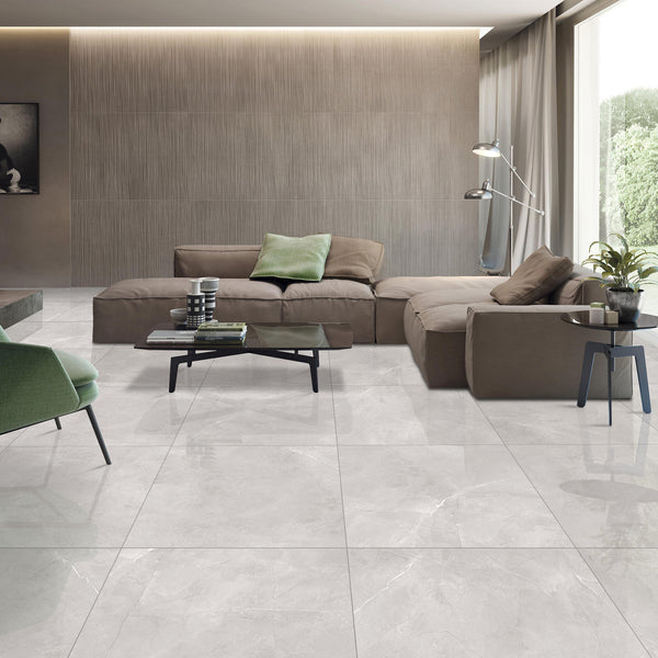 Greige Polished Tile - lifestyle view