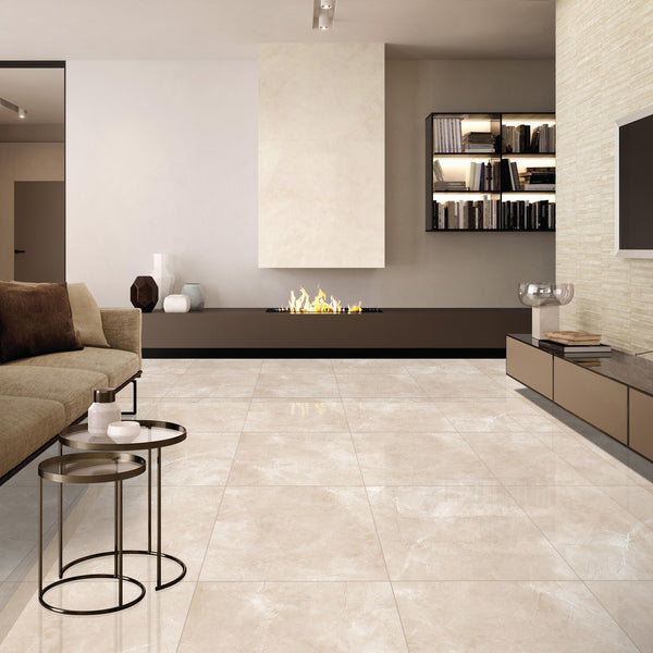 Marfil Polished Tile - lifestyle view