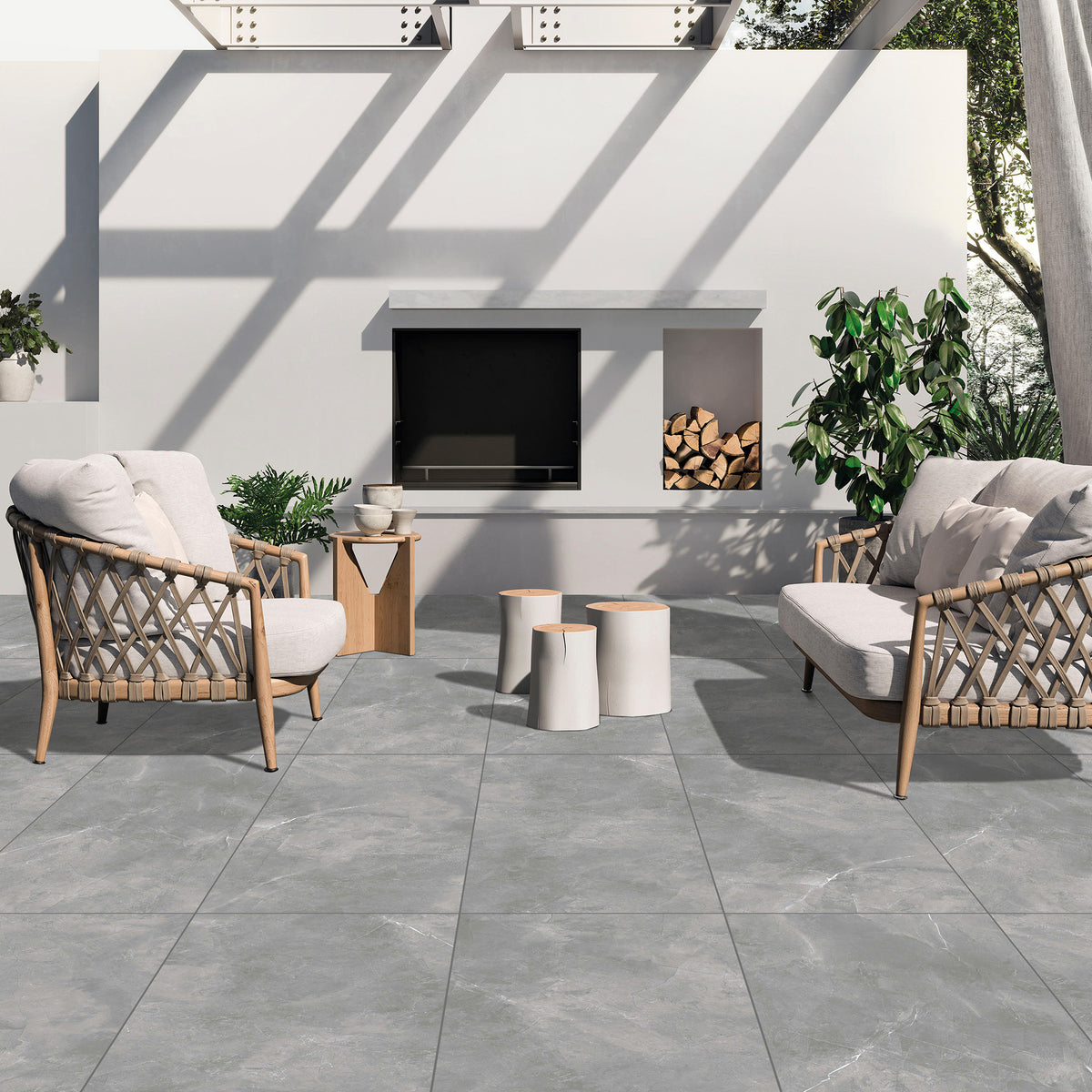 Dark Grey Matt Tile - lifestyle view