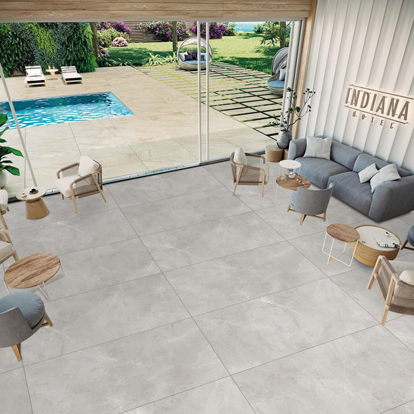 Greige Matt Tile - lifestyle view