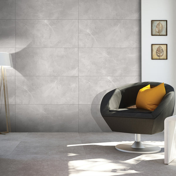 Silver Matt Tile - lifestyle view