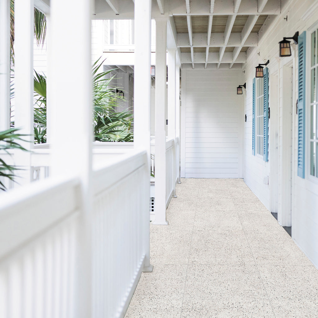 White Extra Textured Tile - lifestyle view