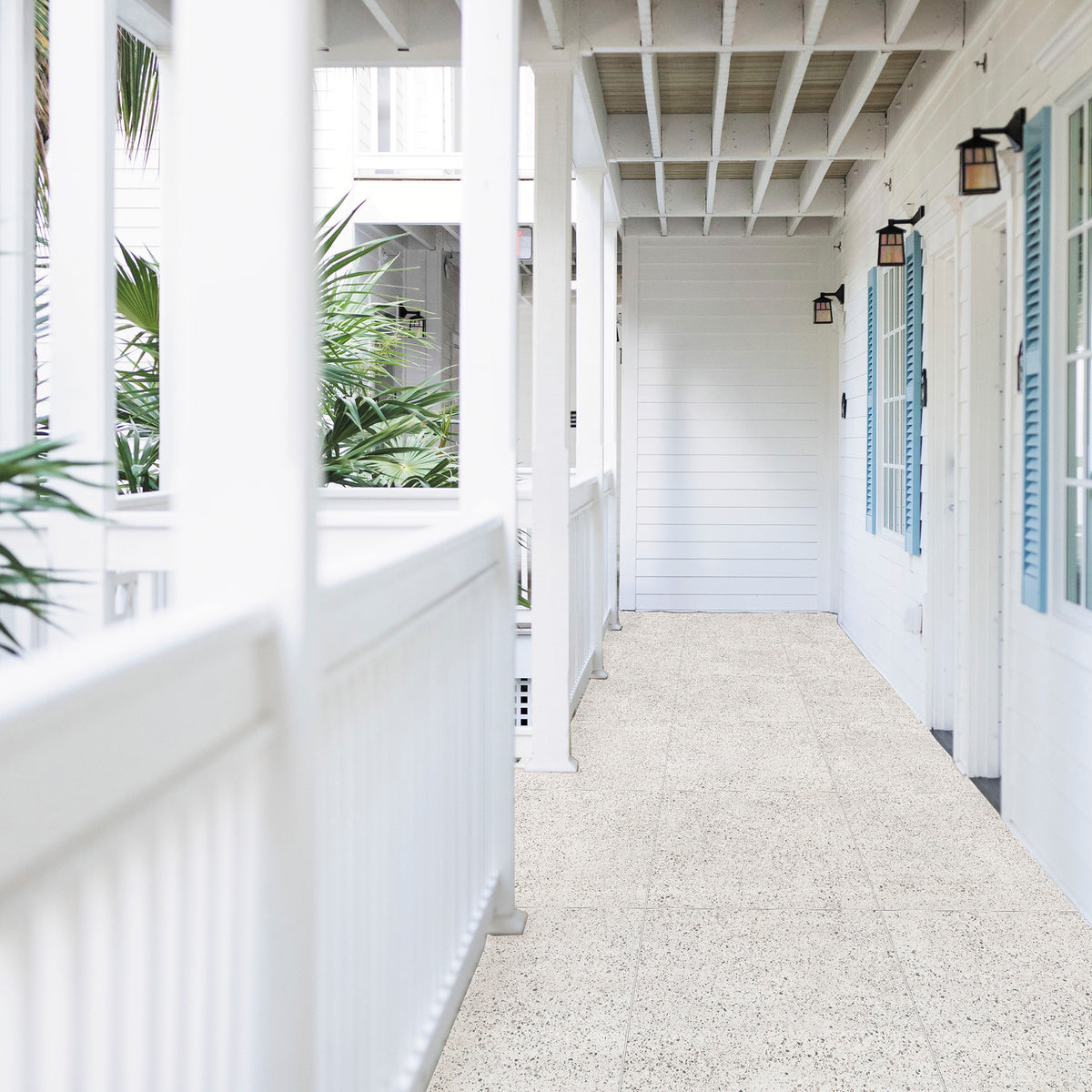 White Extra Textured Tile - lifestyle view