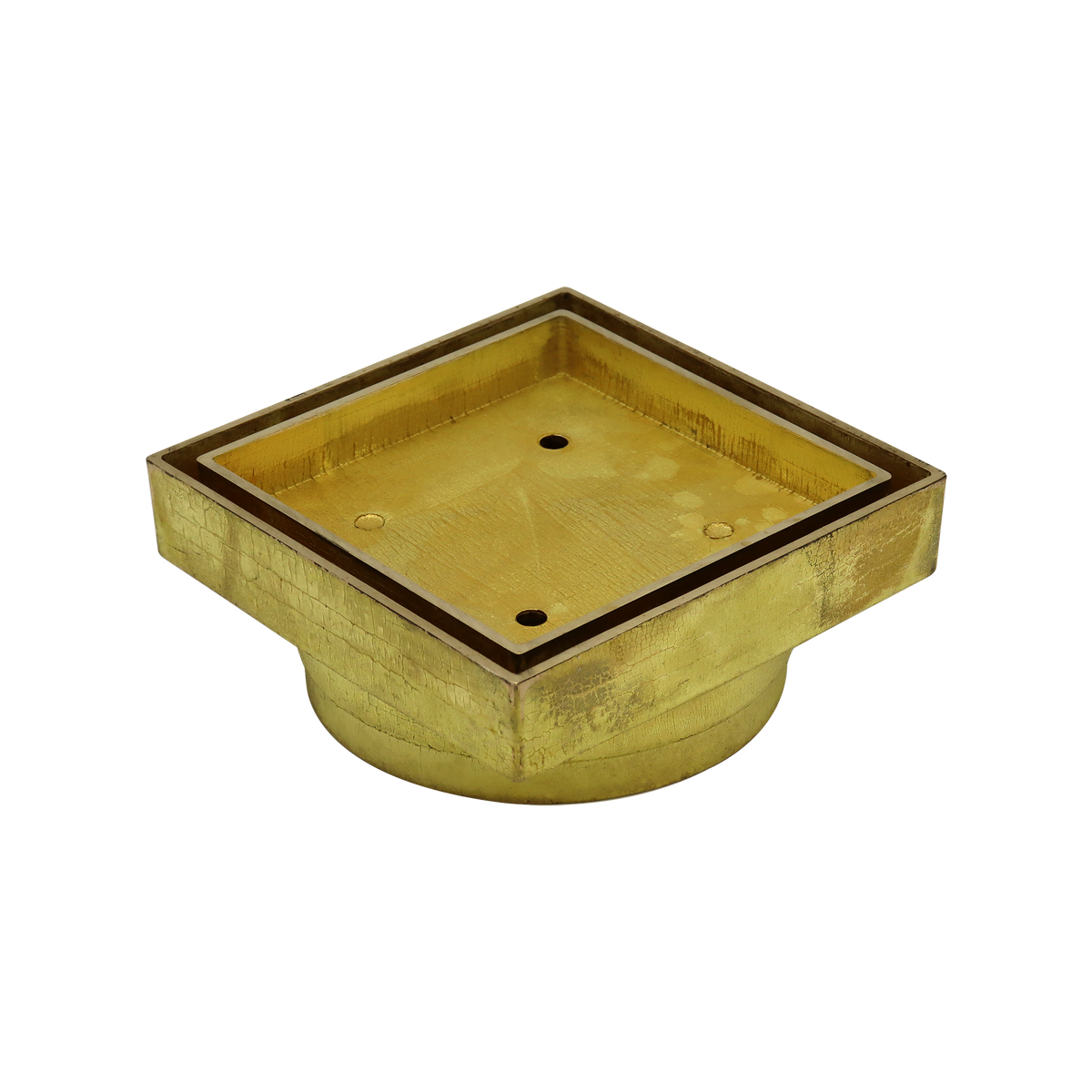 Square Tile Insert Polished Brass 115x115x100mm