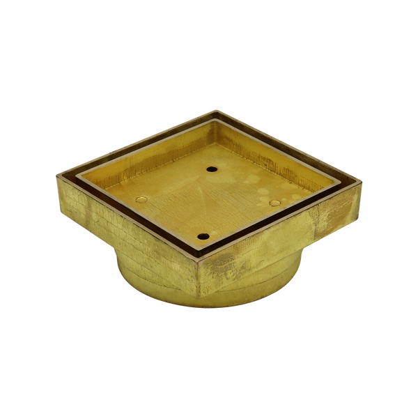 Square Tile Insert Polished Brass 115x115x100mm