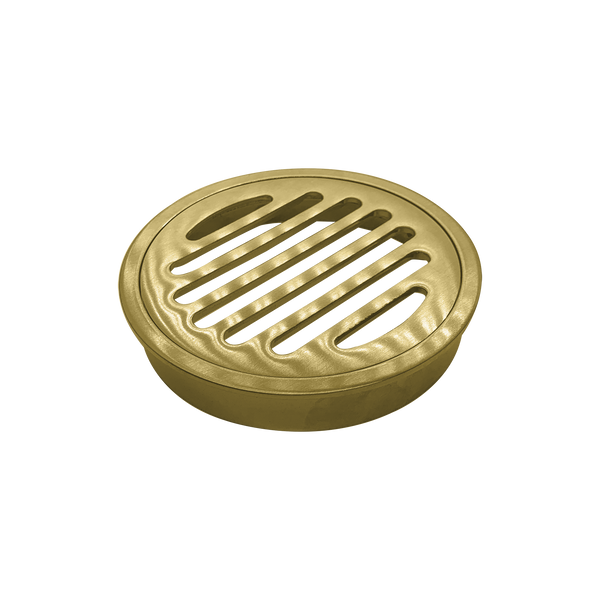 Round Grate Polished Brass 100mm