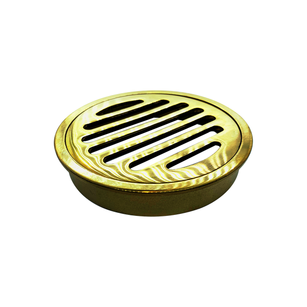 Round Grate Brushed Gold 100mm
