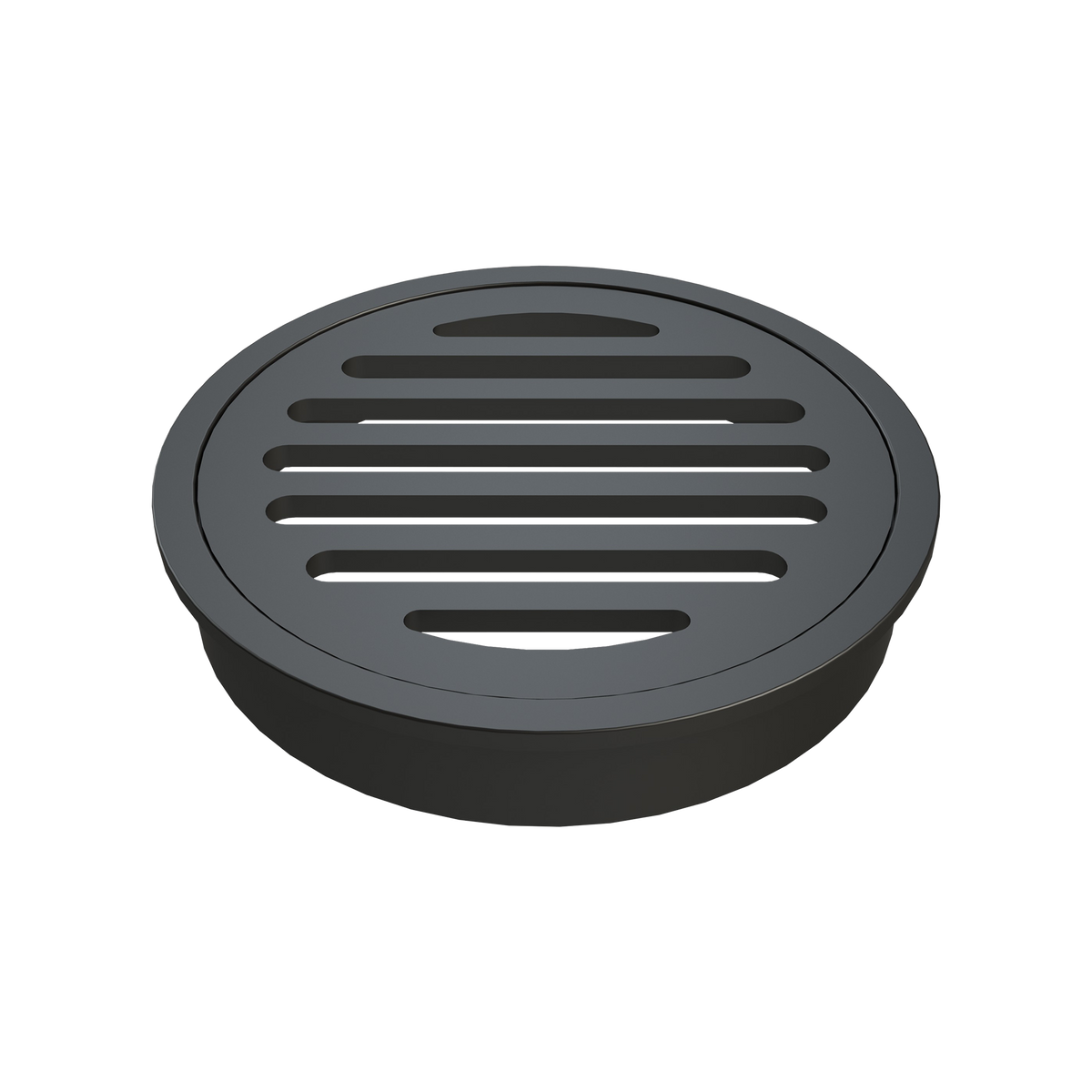 Round Grate Matte Black 100mm