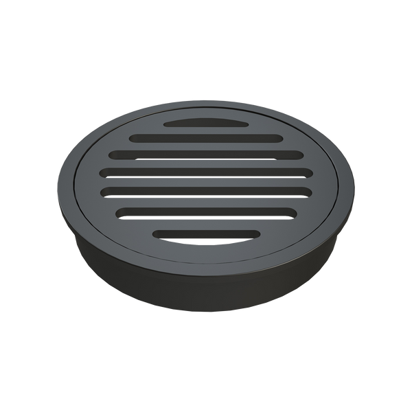 Round Grate Matte Black 100mm