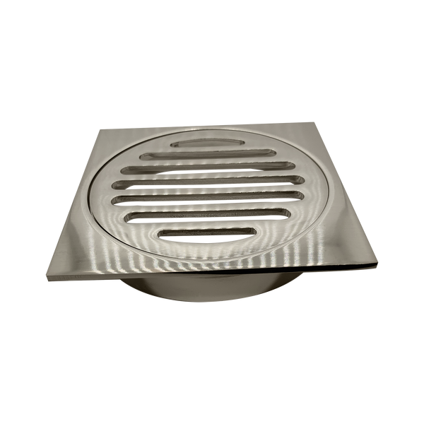 Square Grate Brushed Nickel 100mm