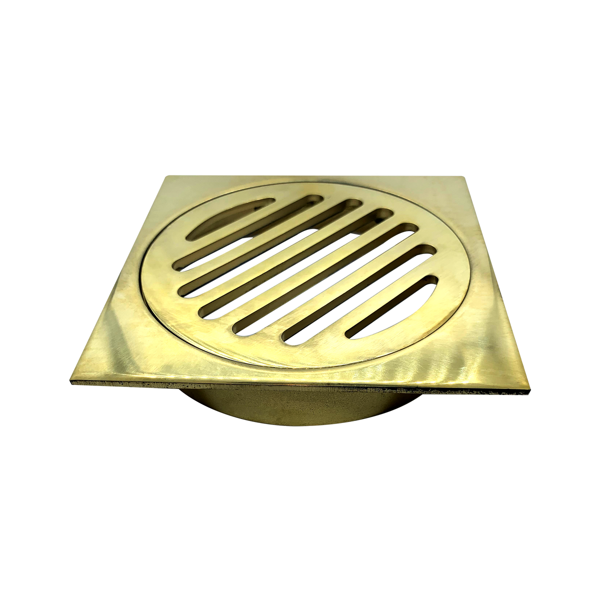 Square Grate Brushed Gold 100mm
