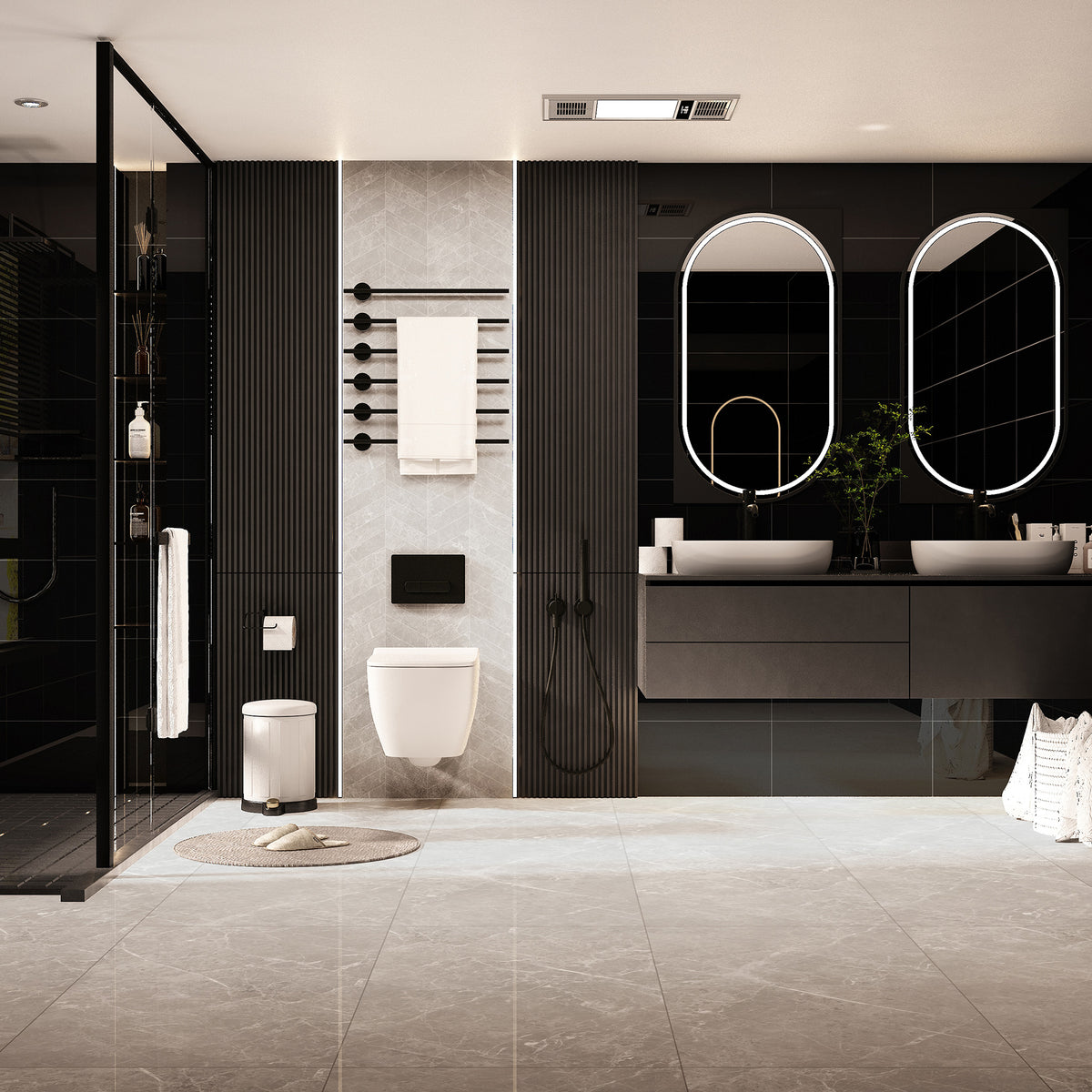 Black Polished Tile - lifestyle view