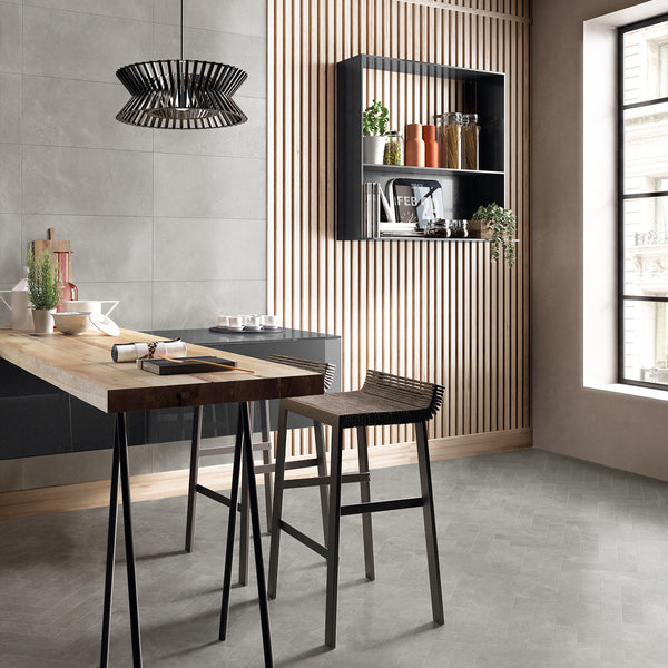 Grey Microtec Textured Tile - lifestyle view