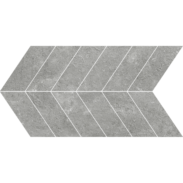 Grey Chevron Microtec Textured Mosaic
