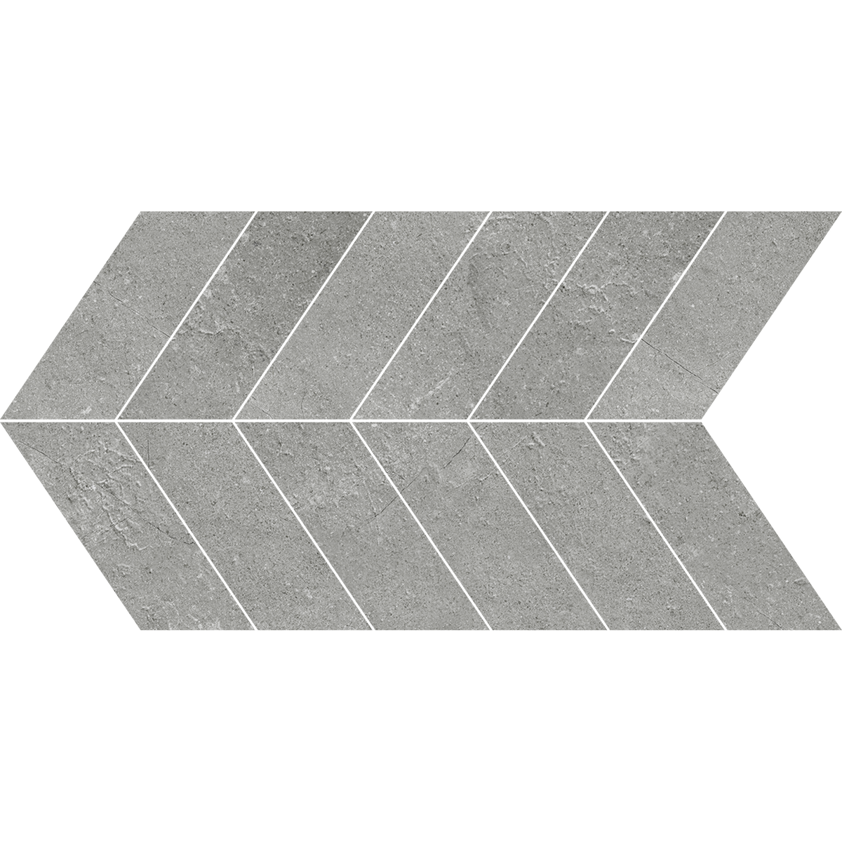 Grey Chevron Microtec Textured Mosaic