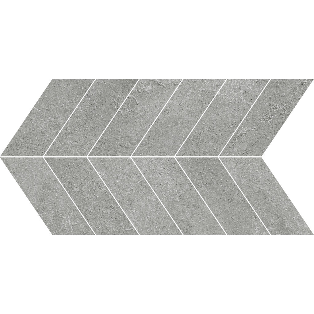 Grey Chevron Microtec Textured Mosaic