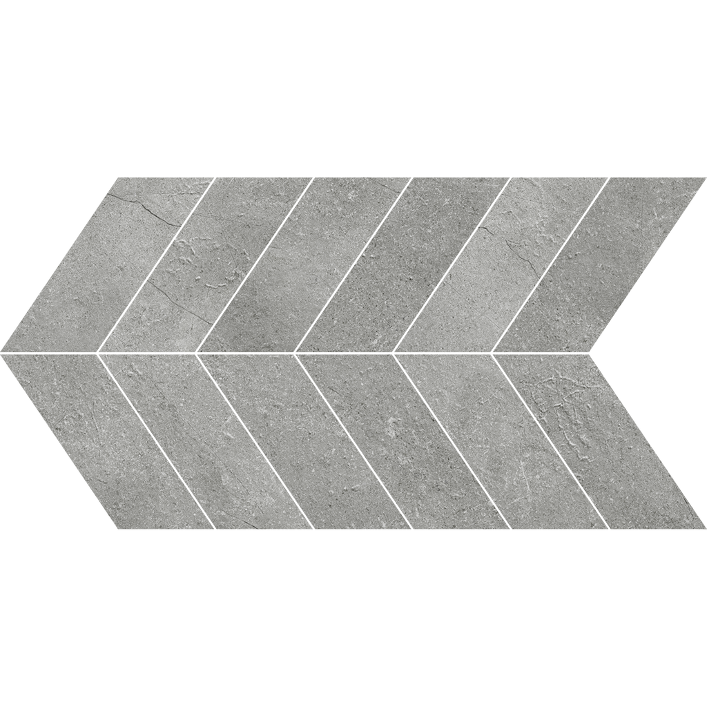 Grey Chevron Microtec Textured Mosaic